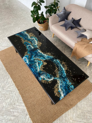 River Couchtisch aus Kunstharz