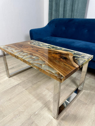Clear Epoxy Coffee Table
