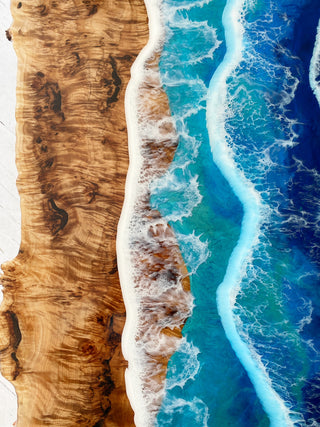 Ocean Wave Epoxidharz Couchtisch