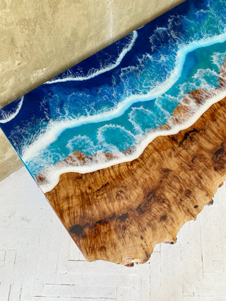 Ocean Wave Epoxidharz Couchtisch