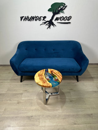 Round Aquarium Epoxy Coffee Table
