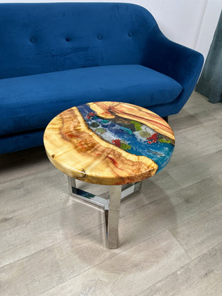 Round Aquarium Epoxy Coffee Table