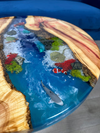 Round Aquarium Epoxy Coffee Table