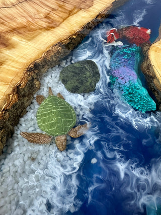 Round Aquarium Epoxy Coffee Table