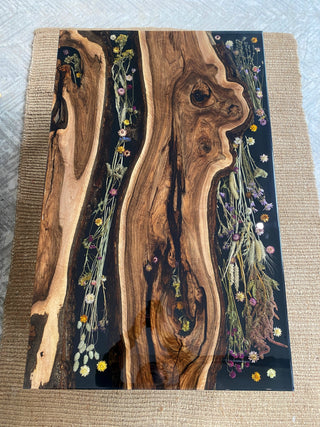 Walnut Epoxy Flower Table