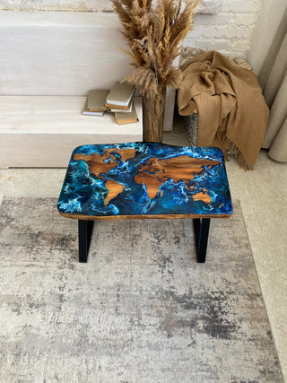 Epoxy Weltkarte Tisch