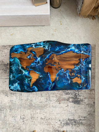 Epoxy Weltkarte Tisch