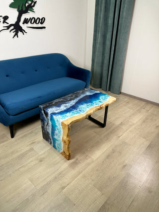 Ocean Art Waterfall Coffee Table
