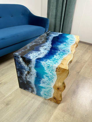 Ocean Art Waterfall Coffee Table