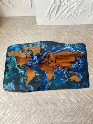 Rectangular epoxy coffee table