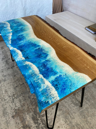 Ocean Themed Epoxy Table