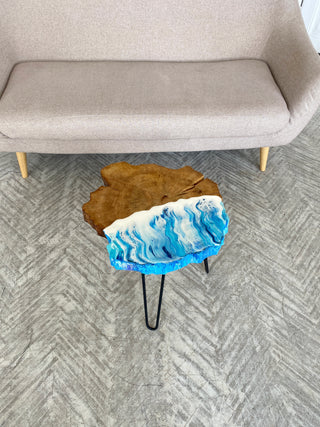 Live Edge Epoxy Wood Coffee Table