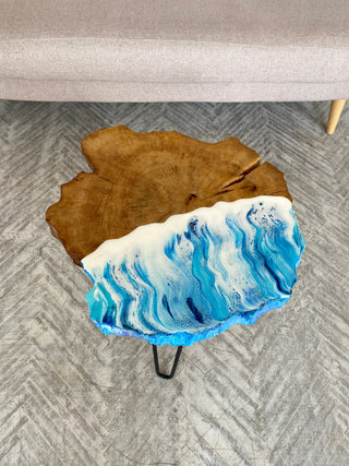 Live Edge Epoxy Wood Coffee Table