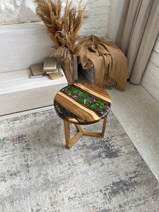 Walnut Epoxy Wood Coffee Table
