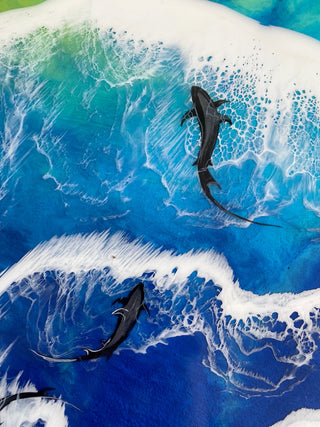 Set of 2 Ocean Resin Coffee Tables