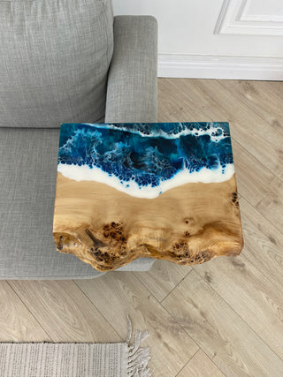 Ocean Wave Epoxy Resin Side Table
