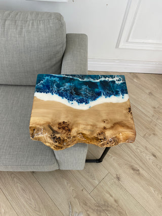 Ocean Wave Epoxy Resin Side Table