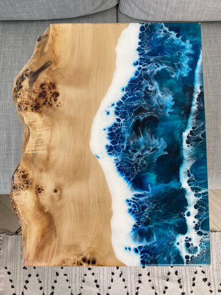 Ocean Wave Epoxy Resin Side Table