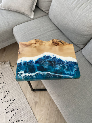 Ocean Wave Epoxy Resin Side Table