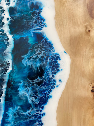 Ocean Wave Epoxy Resin Side Table