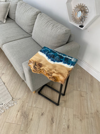 Ocean Wave Epoxy Resin Side Table
