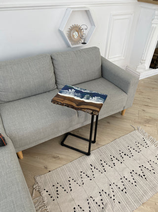 Living Edge Epoxy Side Table