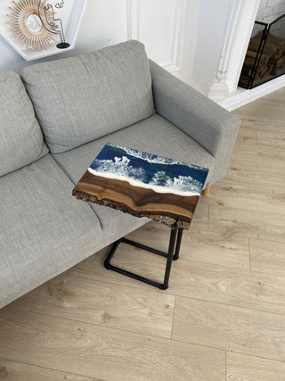 Living Edge Epoxy Side Table