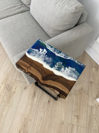 Living Edge Epoxy Side Table