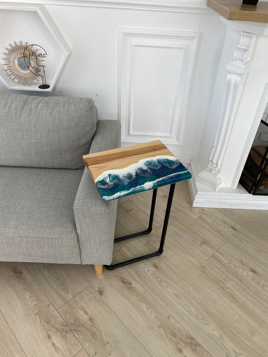 Wood and Epoxy Resin Side Table – ThunderWood Studio