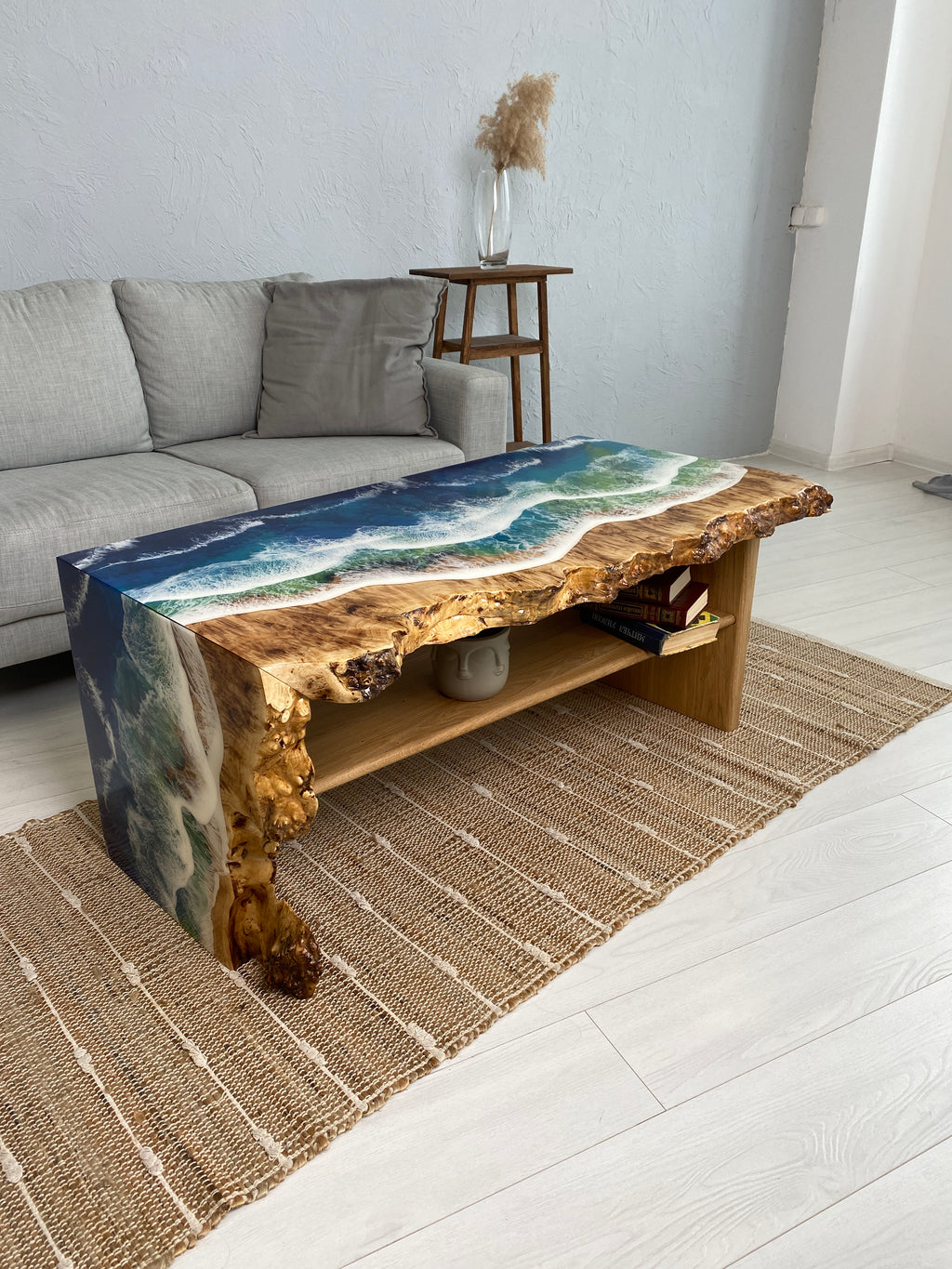 Ocean Wave Epoxy Coffee Table – ThunderWood Studio