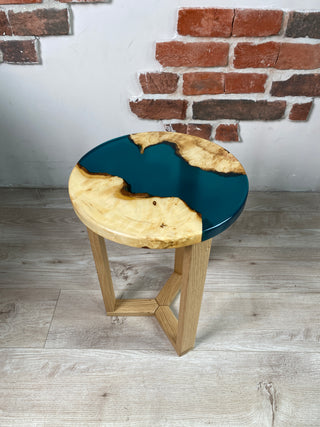 Small Round Epoxy Table