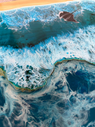Epoxidtisch mit Strandmotiv