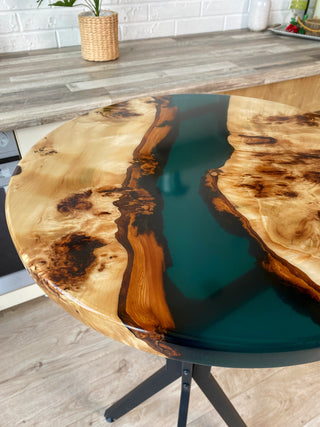 Round Resin Wood High Bar Table