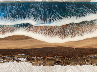 Konsolentisch aus Epoxidharz Ocean Wave