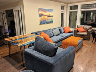 Custom Epoxy Square Table