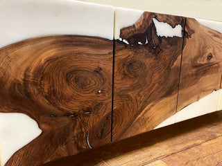 Walnut Epoxy Resin TV Stand