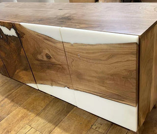 Walnut Epoxy Resin TV Stand
