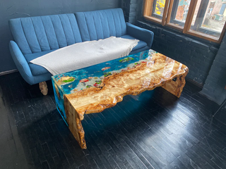 Epoxy Resin Coffee Table With Fish