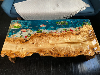 Epoxy Resin Coffee Table With Fish