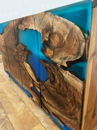 Walnut Resin TV Stand