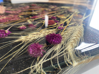 Floral Resin Table with Real Flowers