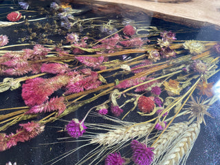 Floral Resin Table with Real Flowers