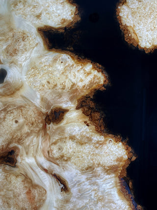 Round Black Epoxy Resin Table Top