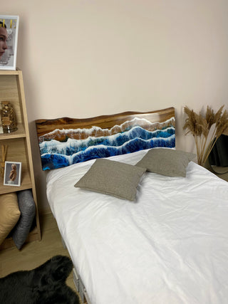 Live Edge Resin Headboard