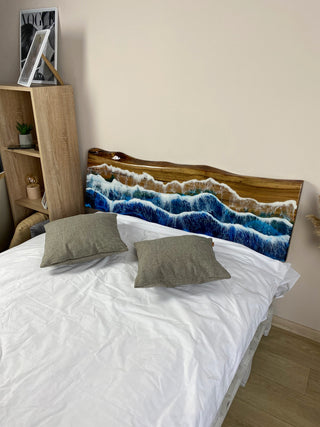 Live Edge Resin Headboard