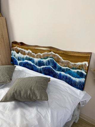 Live Edge Resin Headboard