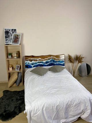 Live Edge Resin Headboard