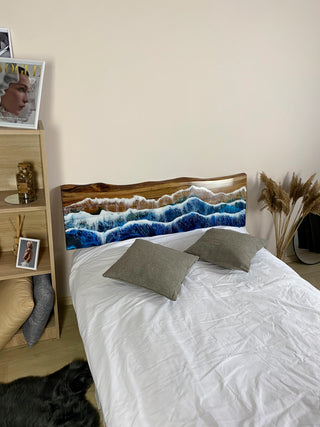 Live Edge Resin Headboard
