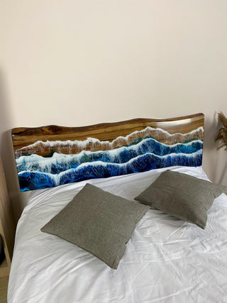 Live Edge Resin Headboard