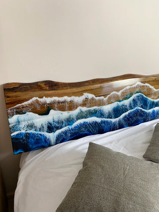 Live Edge Resin Headboard